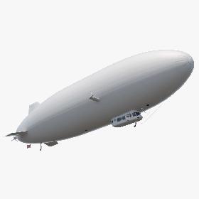 Blimp Airship Generic Rigged 3D